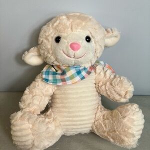 Dan Dee Baby Plush Lamb 11 Inches Very Cute And Soft with a colourful scarf